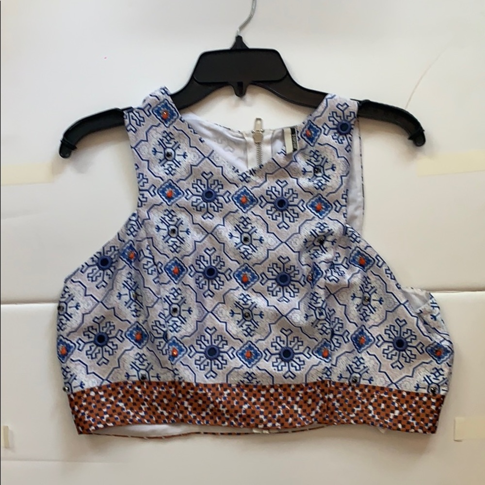 Top shop Bohemian Printed Crop Top